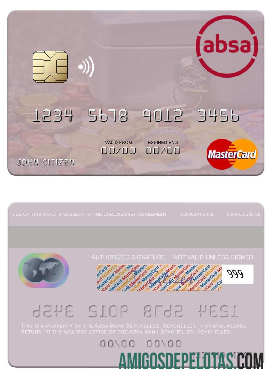 Seychelles Absa Bank Seychelles Mastercard exemplo